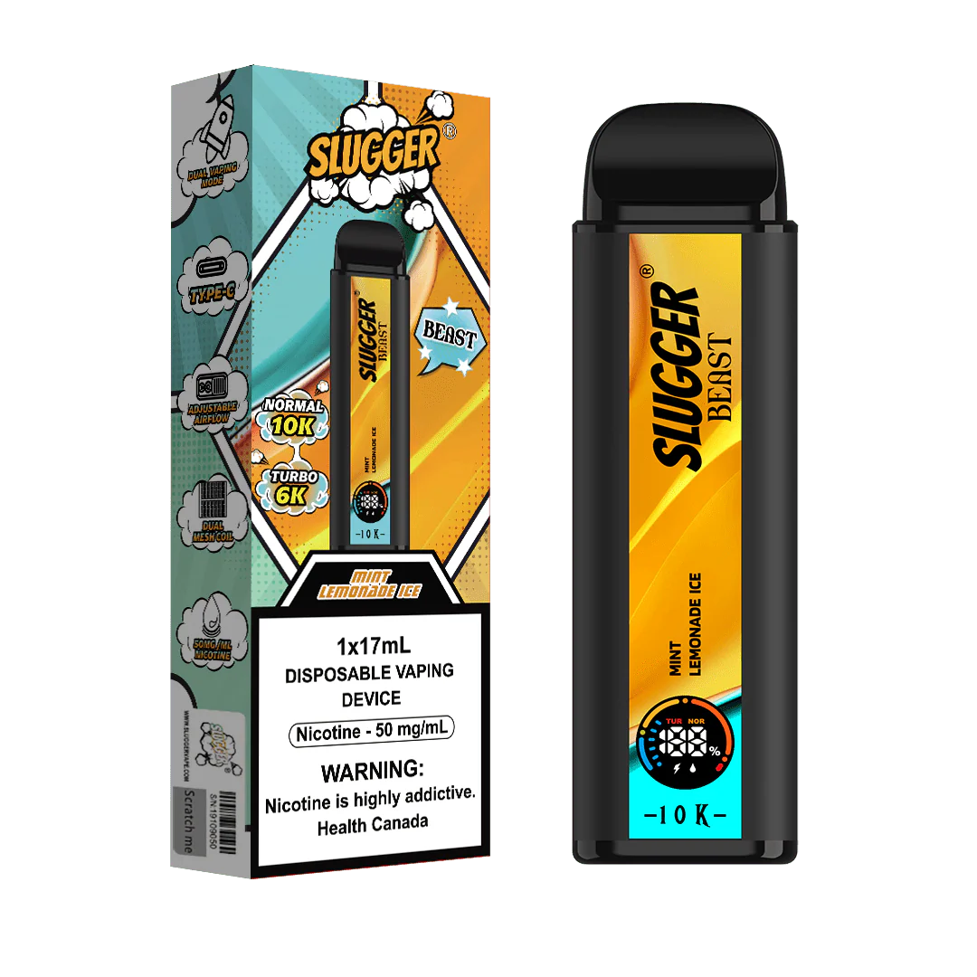 Slugger Disposable Mint Lemonade Ice 10000 Puffs 50 mg