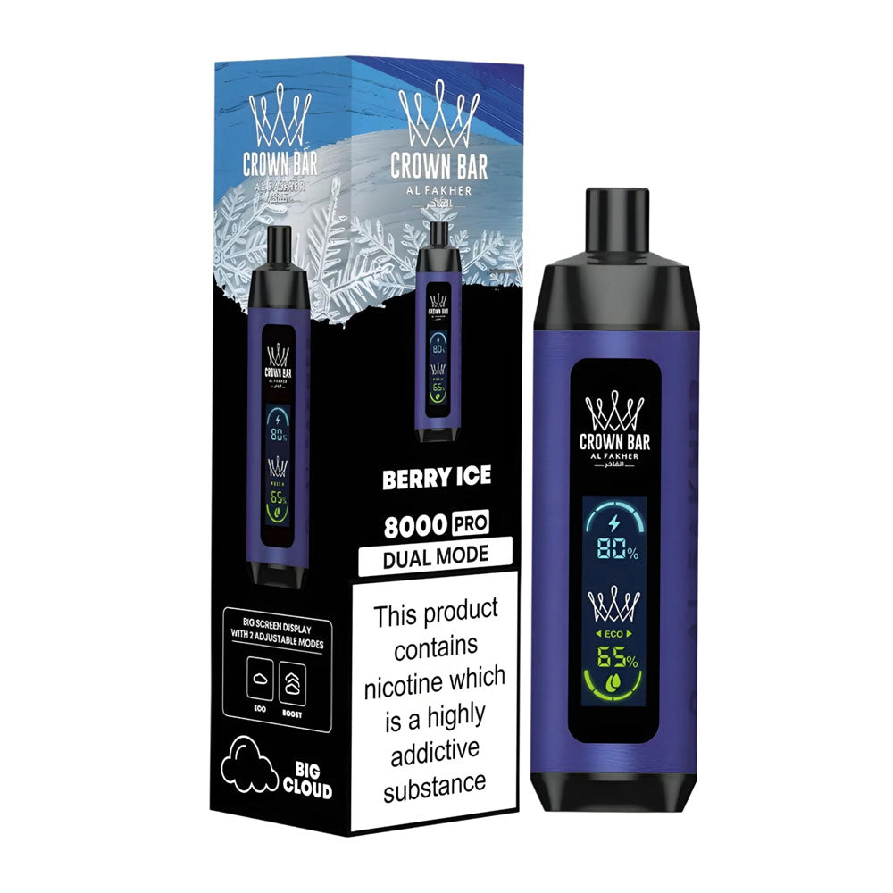 Al Fakher Crown Bar Berry Ice Disposable 8000 Puff 5%