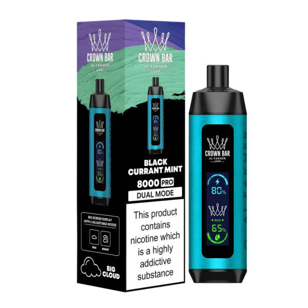 Al Fakher Crown Bar Black Currant Mint Disposable 8000 Puff 5%