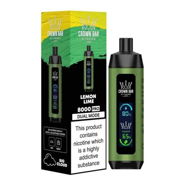 Al Fakher Crown Bar Lemon Lime Disposable 8000 Puff 5%