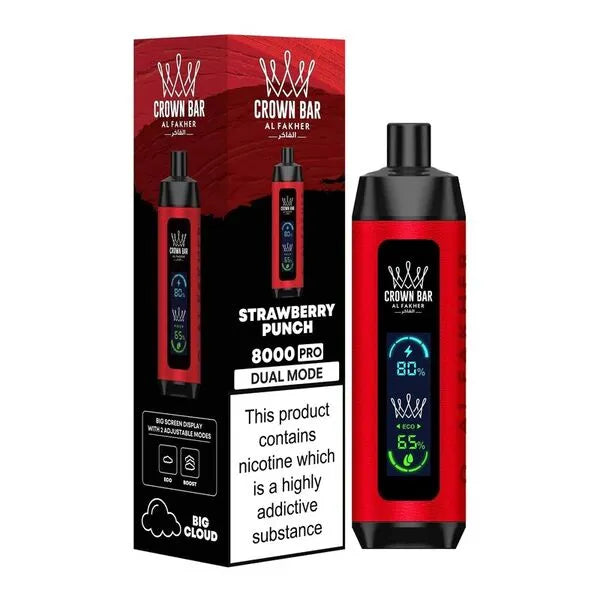 Al Fakher Crown Bar Strawberry Punch Disposable 8000 Puff 5%