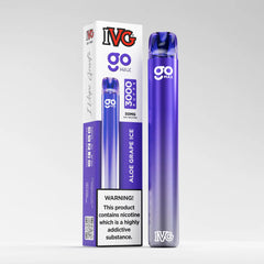 IVG Go Max, Aloe Grape Ice 3000 Puffs, Disposable Vape