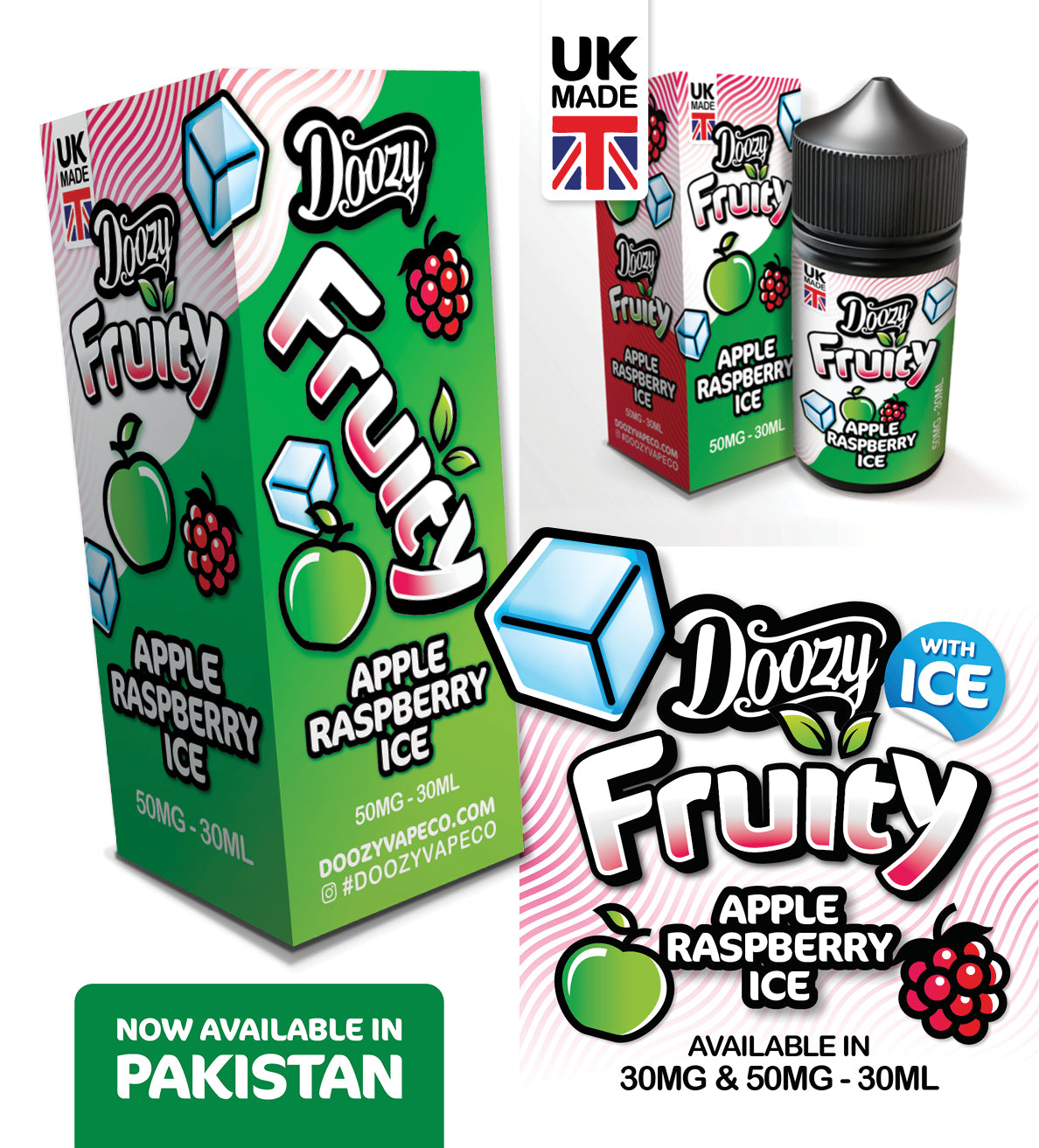 Doozy Fruity Apple Raspberry Ice 30MG - 50MG
