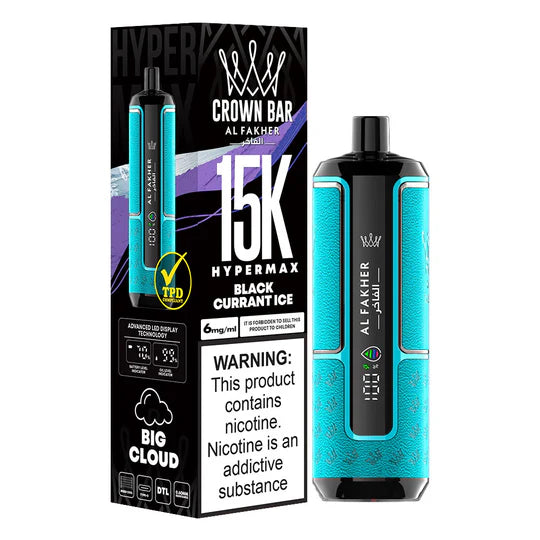Al Fakher Crown Bar Blackcurrant Ice Disposable 15000 Puff 6mg