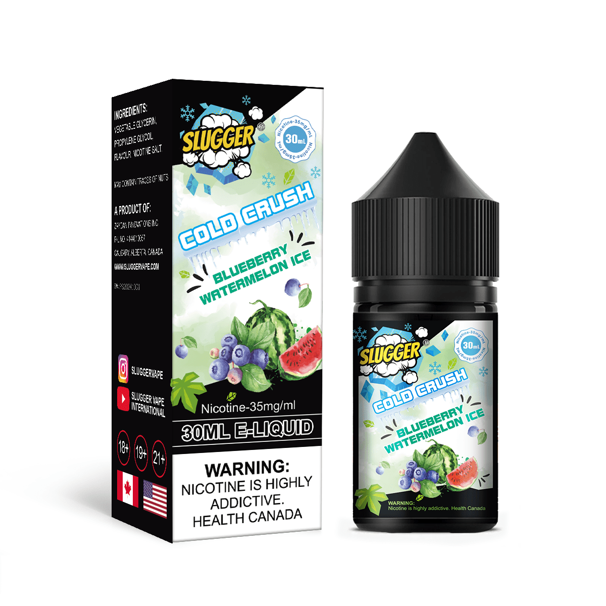 Slugger Cold Crush – Blueberry Watermelon Ice 30ml (35/50mg)