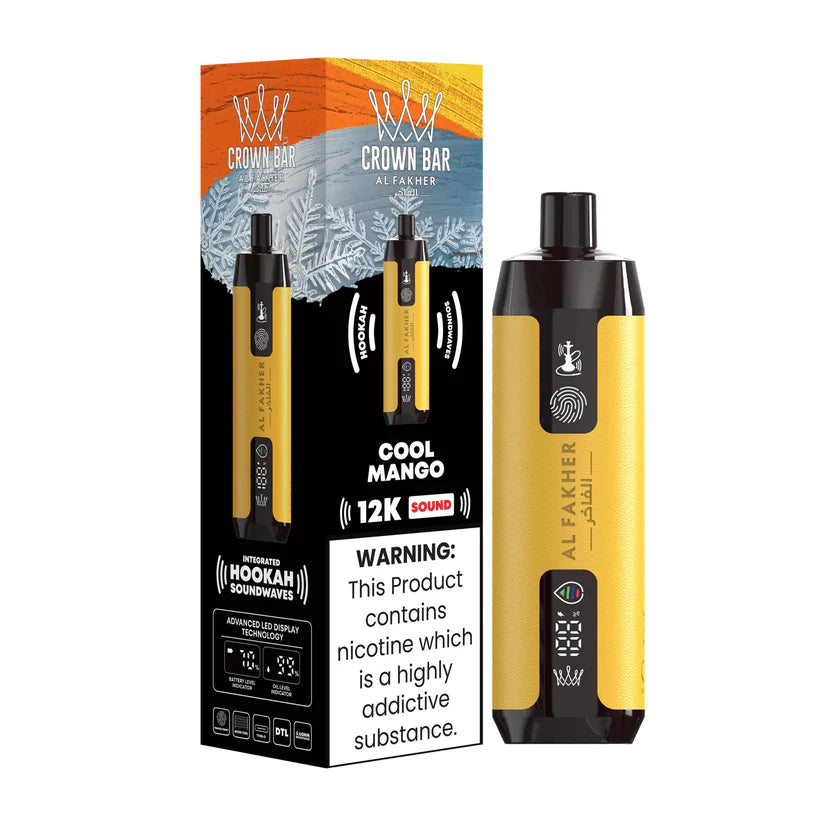 Al Fakher Crown Bar 12000 Puffs DTL - Cool Mango