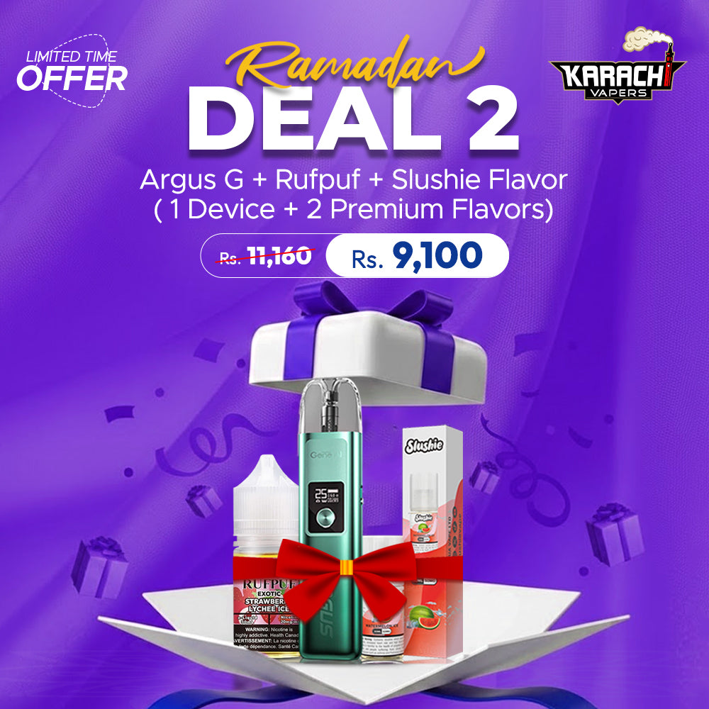 [PACK OF 3] Argus G + Rufpuf 30ml + Slushie 30ml - Ramzan Exclusive Deal