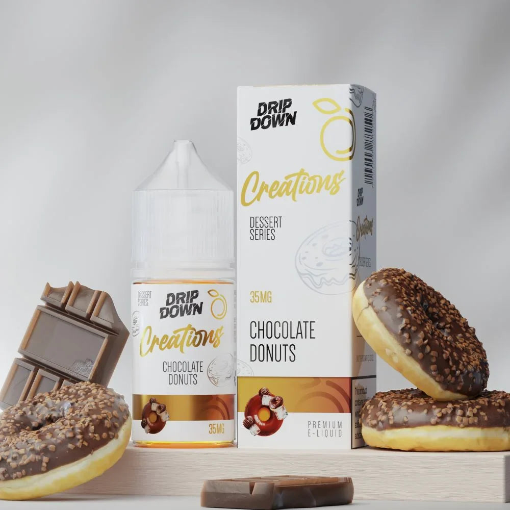 Drip Down Creations Chocolate Doughnuts 30ml 35mg Nic Salt - Karachi Vapers Drip Down Creations Chocolate Doughnuts 30ml 35mg Nic Salt - Karachi Vapers