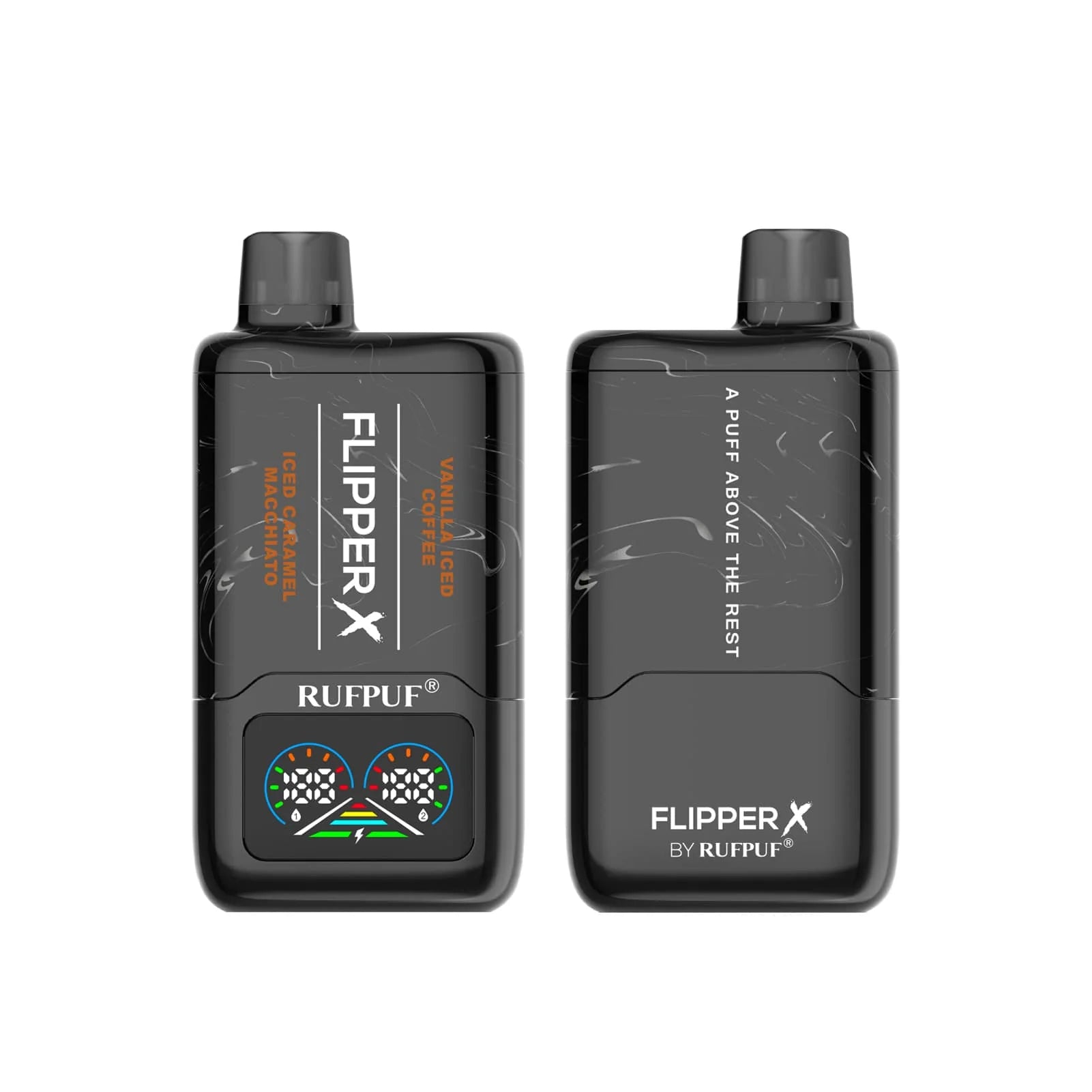 Flipper X iced caramel macchiato + vanilla iced coffee Disposable 2000 - Karachi Vapers Flipper X iced caramel macchiato + vanilla iced coffee Disposable 2000 - Karachi Vapers