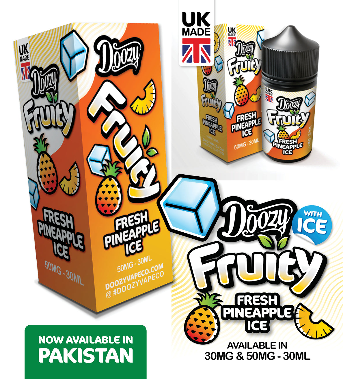 Doozy Fruity Fresh Pineapple Ice 30MG - 50MG