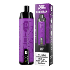 Drip Down Bold Max Grape Mint 15000 Puffs 3mg