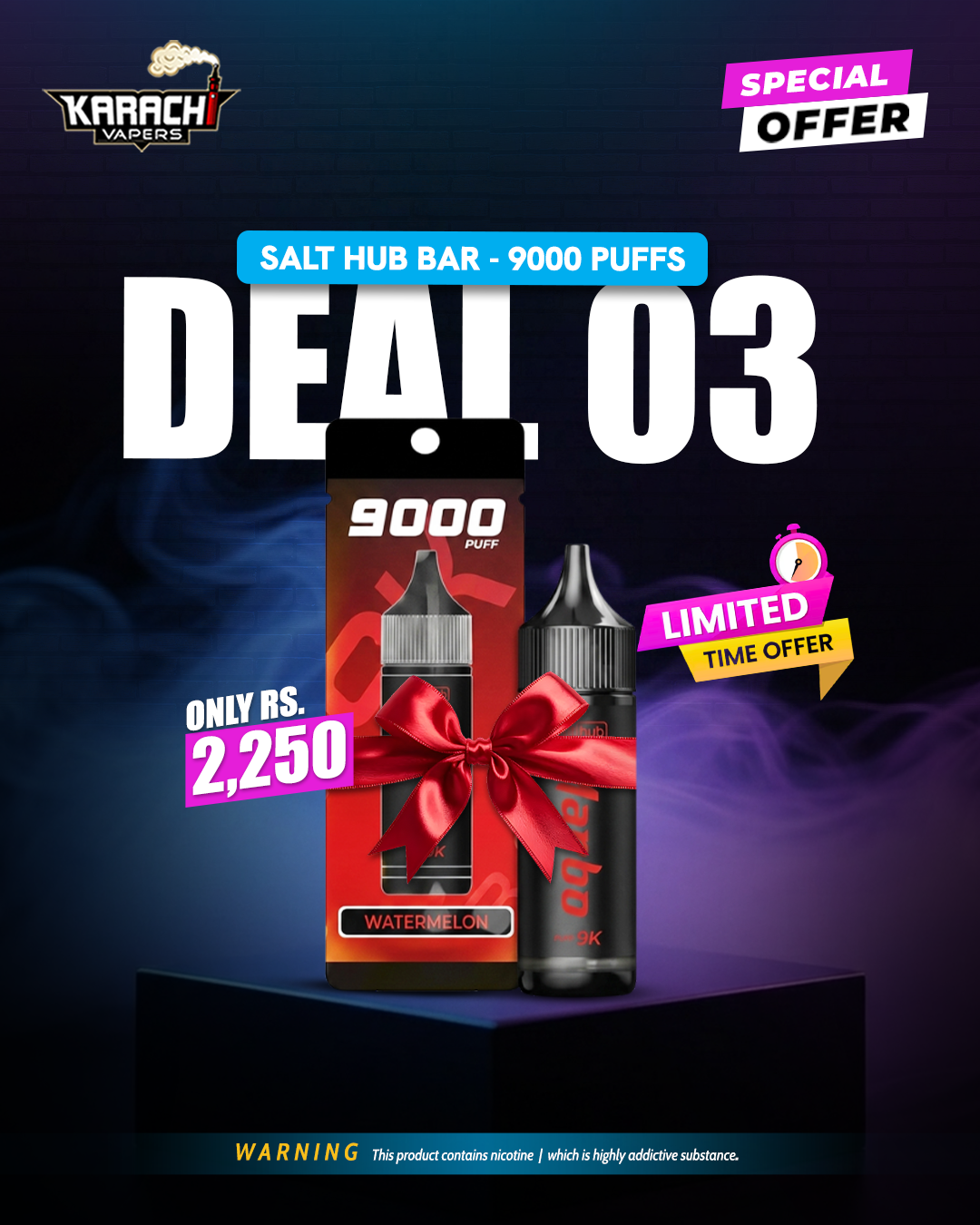 Combo Deal - Salt Hub Bar - 9000 Puffs