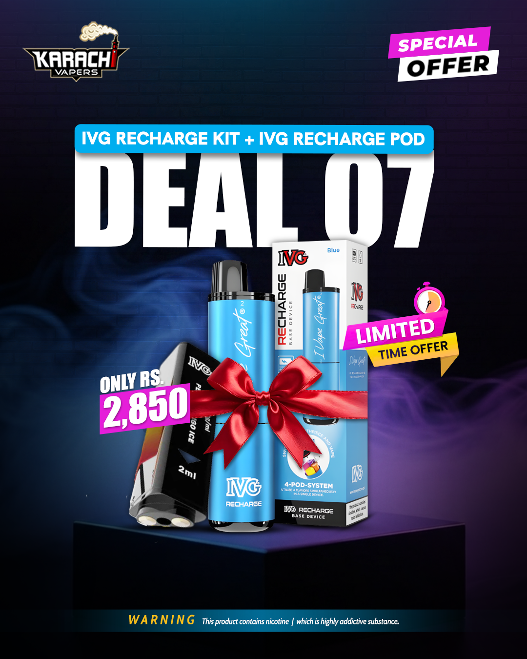 [PACK OF 2] Combo Deal - IVG Recharge Kit + IVG Recharge Pod