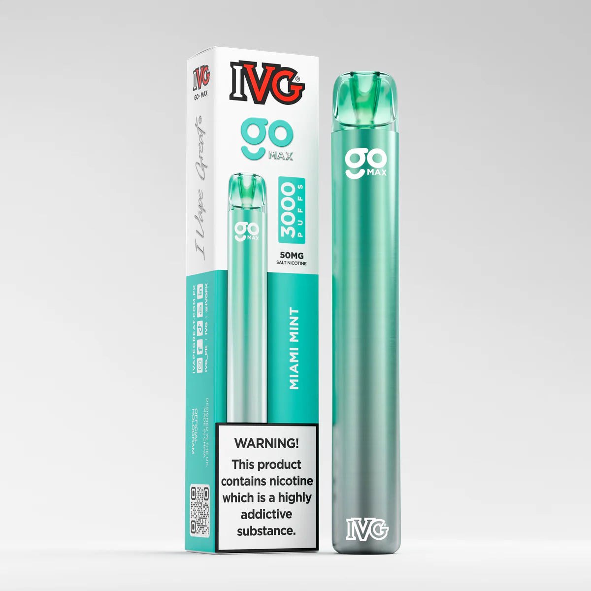 IVG Go Max, Miami Mint, 3000 Puffs, Disposable Vape