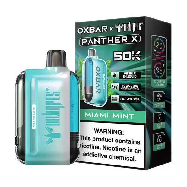 MIAMI MINT - OXBAR PANTHER X DISPOSABLE 50K PUFFS