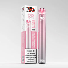 IVG Go Max, Peach Mango Watermelon Ice, 3000 Puffs, Disposable Vape