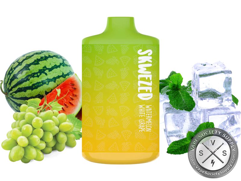 Skwezed Watermelon White Grape Ice Mesh Coil Disposable Vape 5000 Puffs 50mg