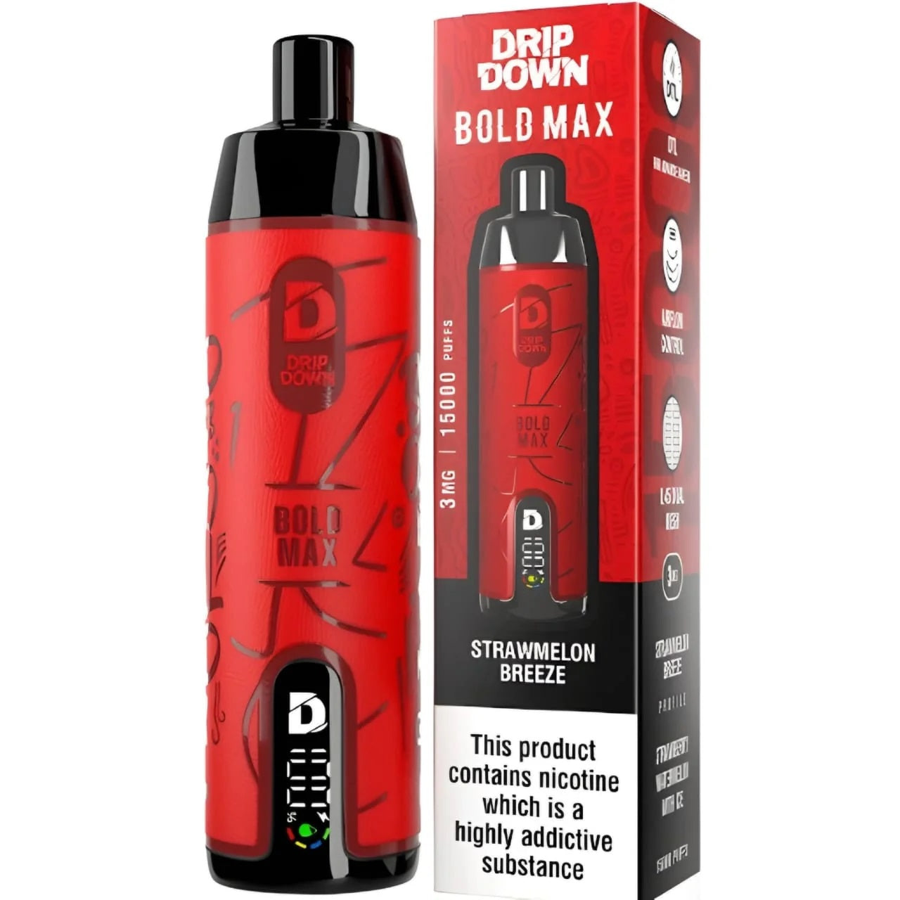Drip Down Bold Max Disposable 15000 Puffs Drip Down 3mg - Karachi Vapers Drip Down Bold Max Disposable 15000 Puffs Drip Down 3mg - Karachi Vapers