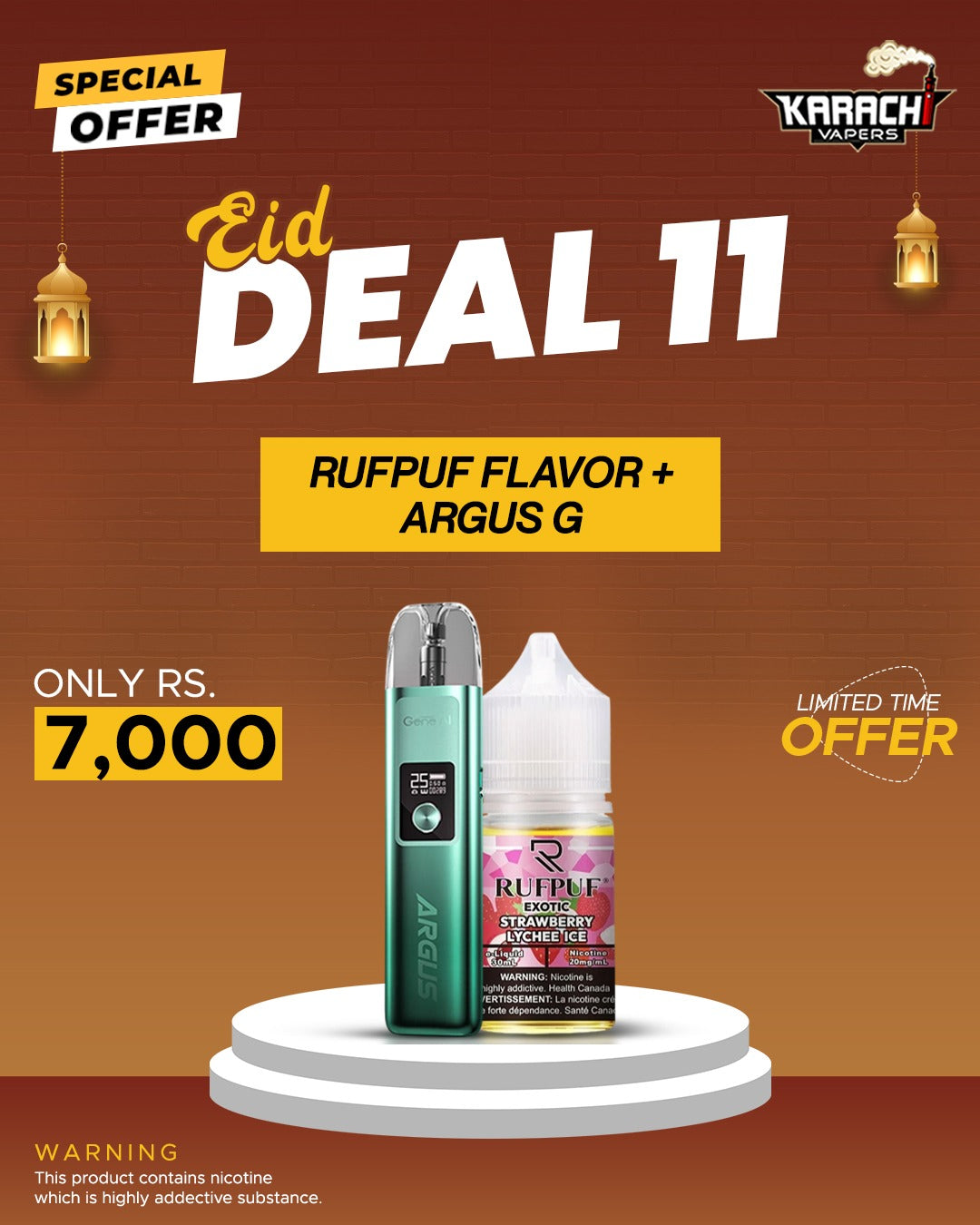[PACK OF 2] Eid Deal 11 - Rufpuf Flavor 30ml + Argus G