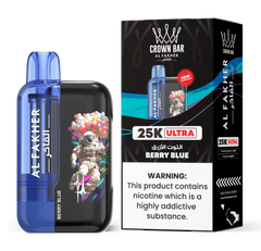 AL FAKHER CROWN BAR ULTRA 25K PUFFS DISPOSABLE 5% – BERRY BLUE