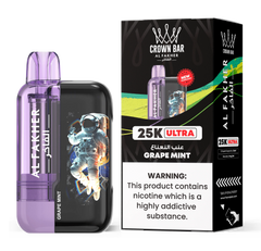 AL FAKHER CROWN BAR ULTRA 25K PUFFS DISPOSABLE 5% – GRAPE MINT