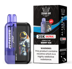 AL FAKHER CROWN BAR ULTRA 25K PUFFS DISPOSABLE 5% – BERRY ICE