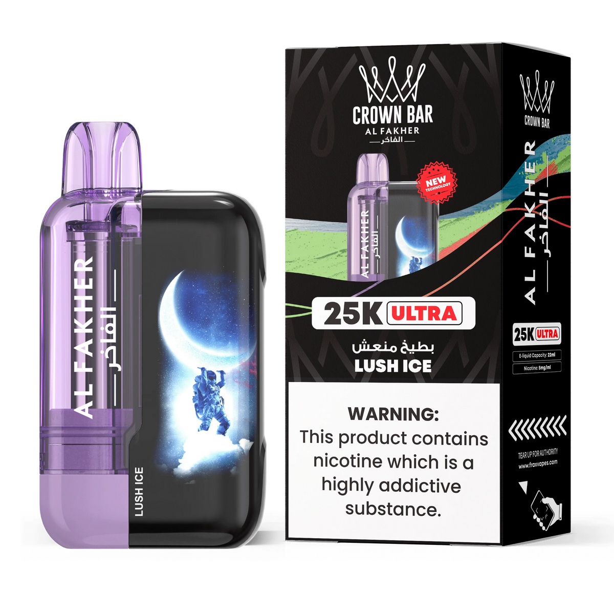 AL FAKHER CROWN BAR ULTRA 25K PUFFS DISPOSABLE 5% – LUSH ICE