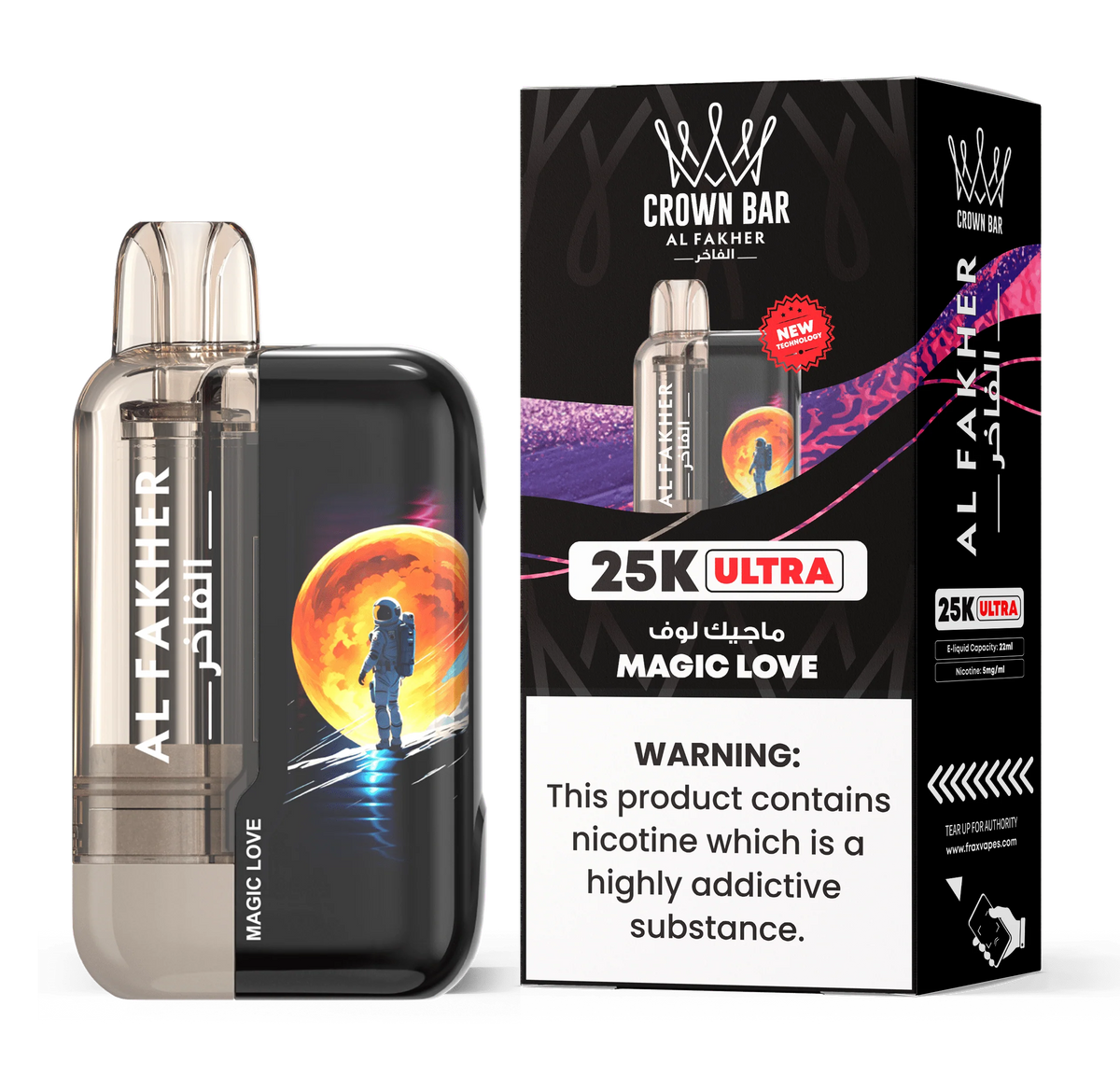 AL FAKHER CROWN BAR ULTRA 25K PUFFS DISPOSABLE 5% – MAGIC LOVE