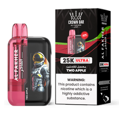 AL FAKHER CROWN BAR ULTRA 25K PUFFS DISPOSABLE 5% – TWO APPLE