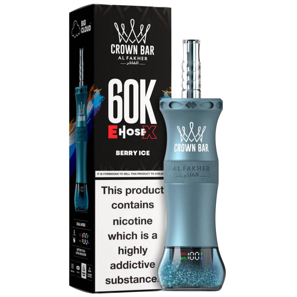 AL FAKHER CLOUD X EHOSE 60K CROWN BAR DISPOSABLE 6MG - BERRY ICE