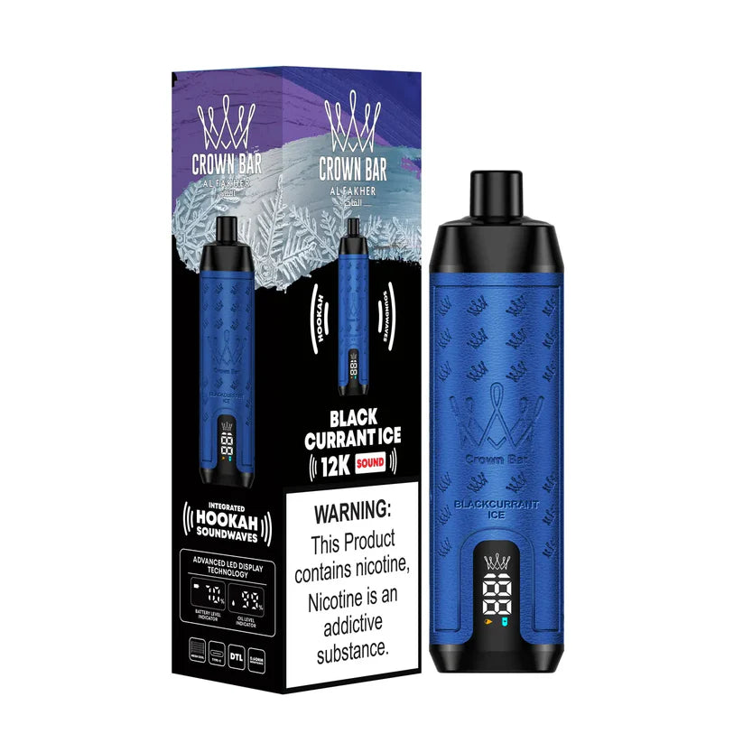 Al Fakher Crown Bar 12000 Puffs DTL - Black Currant Ice