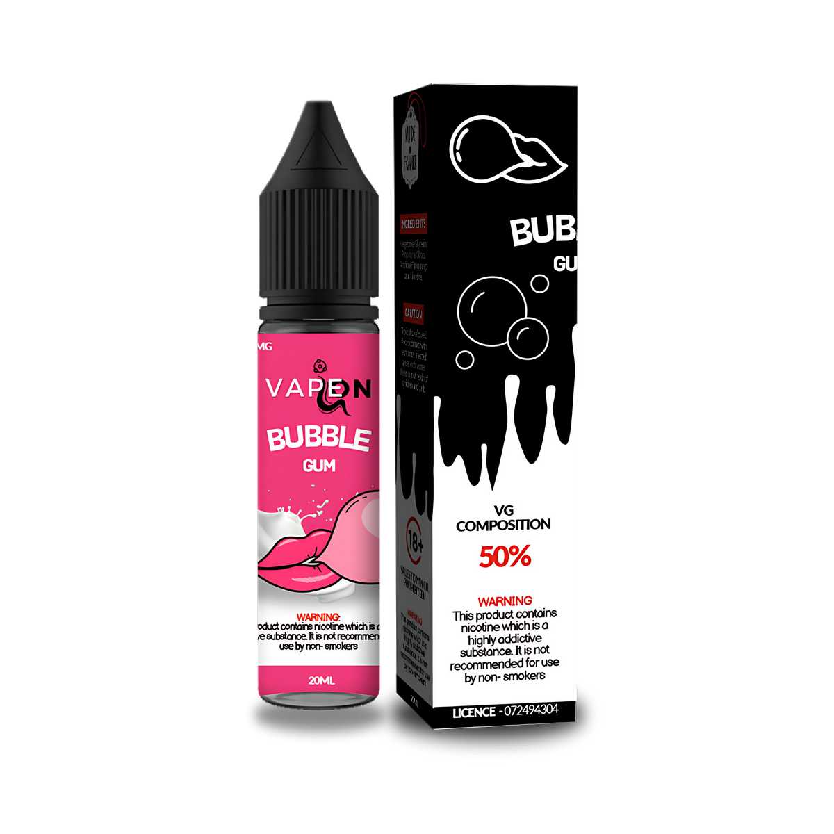 vape juice with nicotine bubble gum Vapeion Bubble Gum Hybrid Nicotine 20ml - Best Price in Pakistan