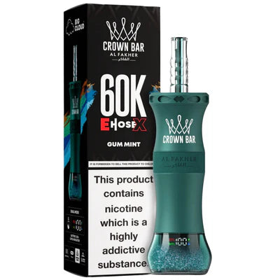 AL FAKHER CLOUD X EHOSE 60K CROWN BAR DISPOSABLE 6MG - GUM MINT