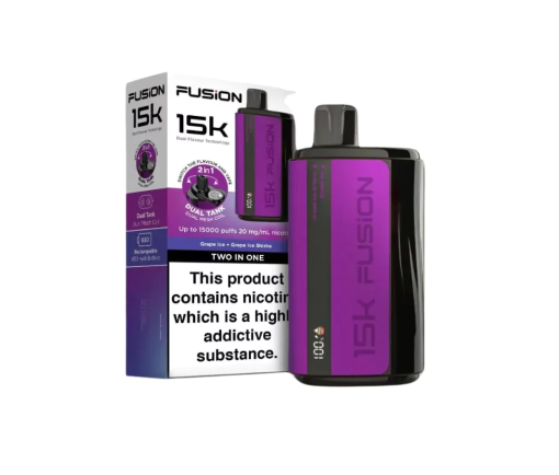 GRAPE ICE + GRAPE ICE SHISHA - IVG FUSION 2 IN 1 DISPOSABLE 15000 PUFFS 20MG