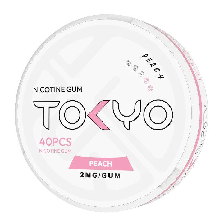 PEACH 2MG - TOKYO NICOTINE GUM 2MG 40PC PACK