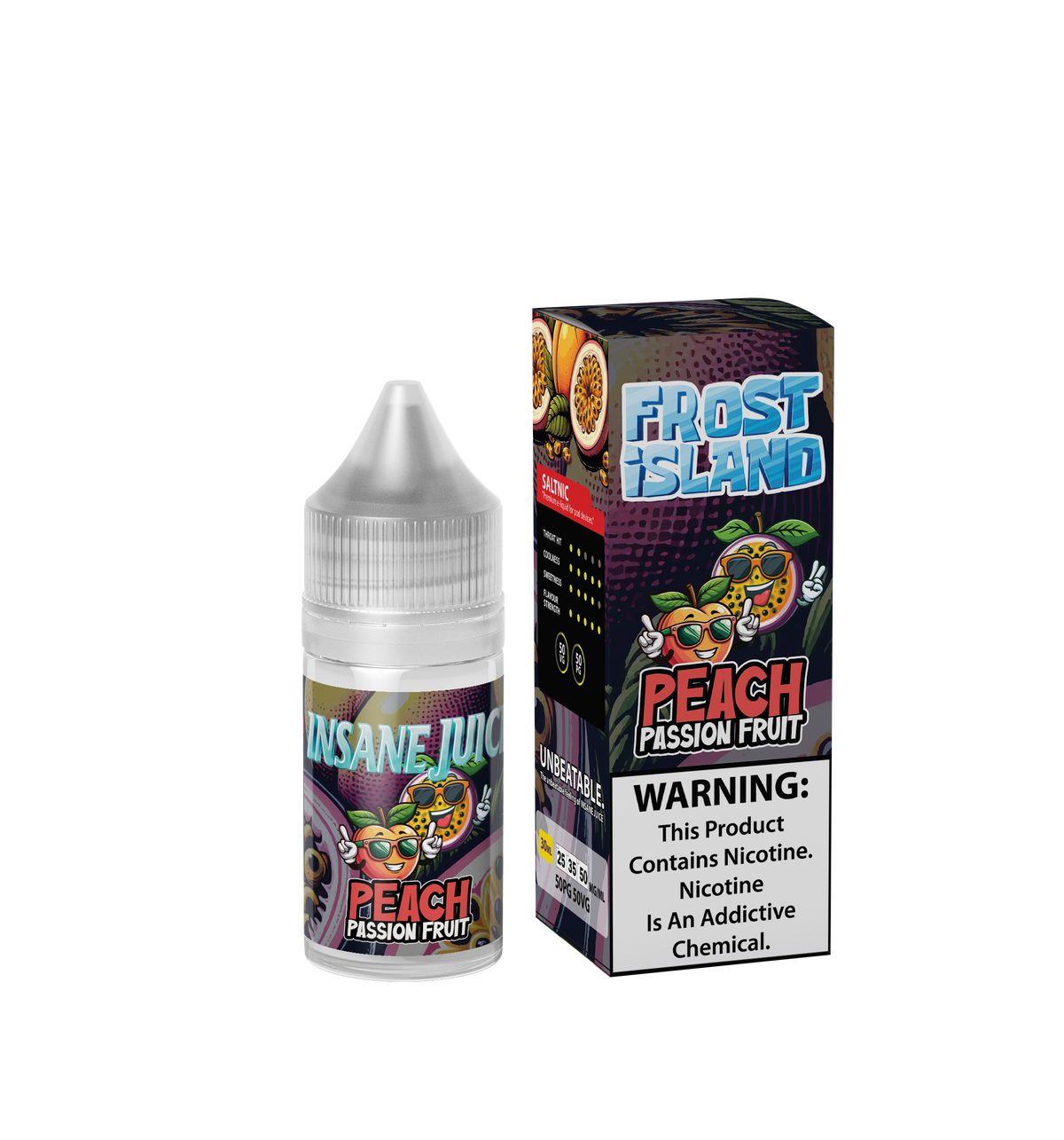 Insane Frost Island Peach Passion Fruit Ice 30ml