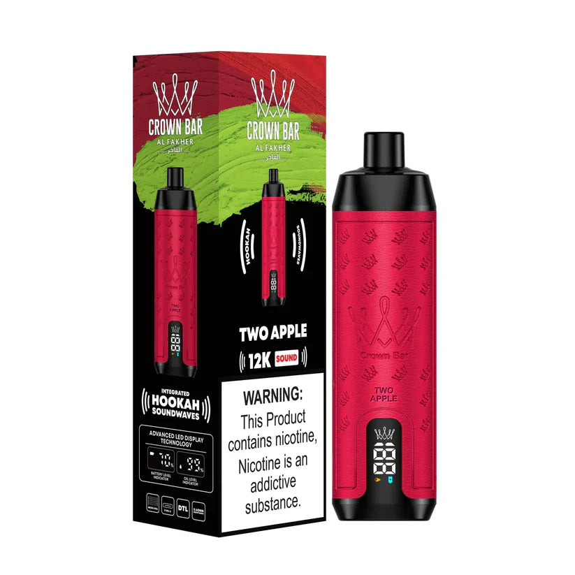 Al Fakher Crown Bar 12000 Puffs DTL - Two Apple