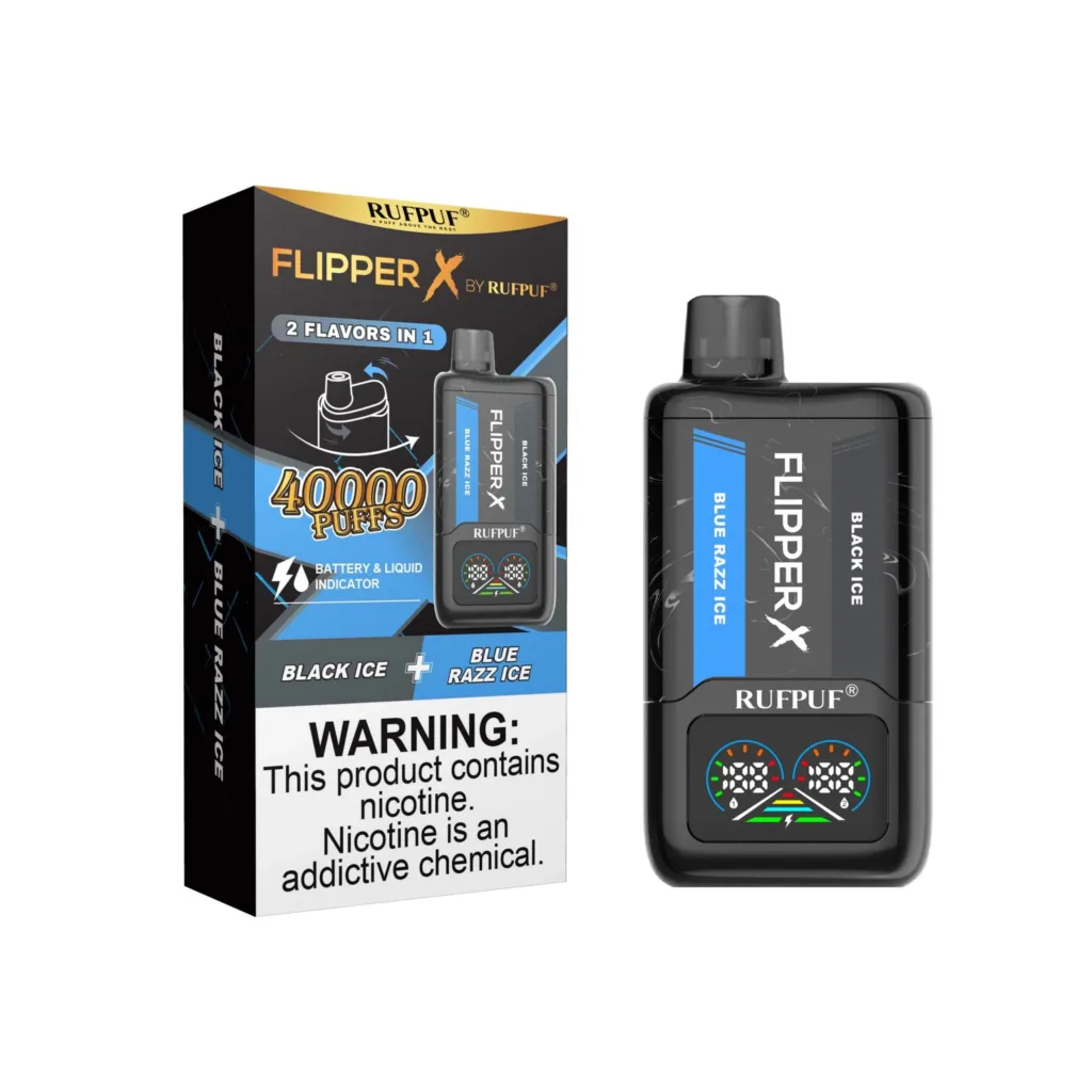 Flipper X Black Ice + Blue Razz Ice 40,000 Puff Disposable
