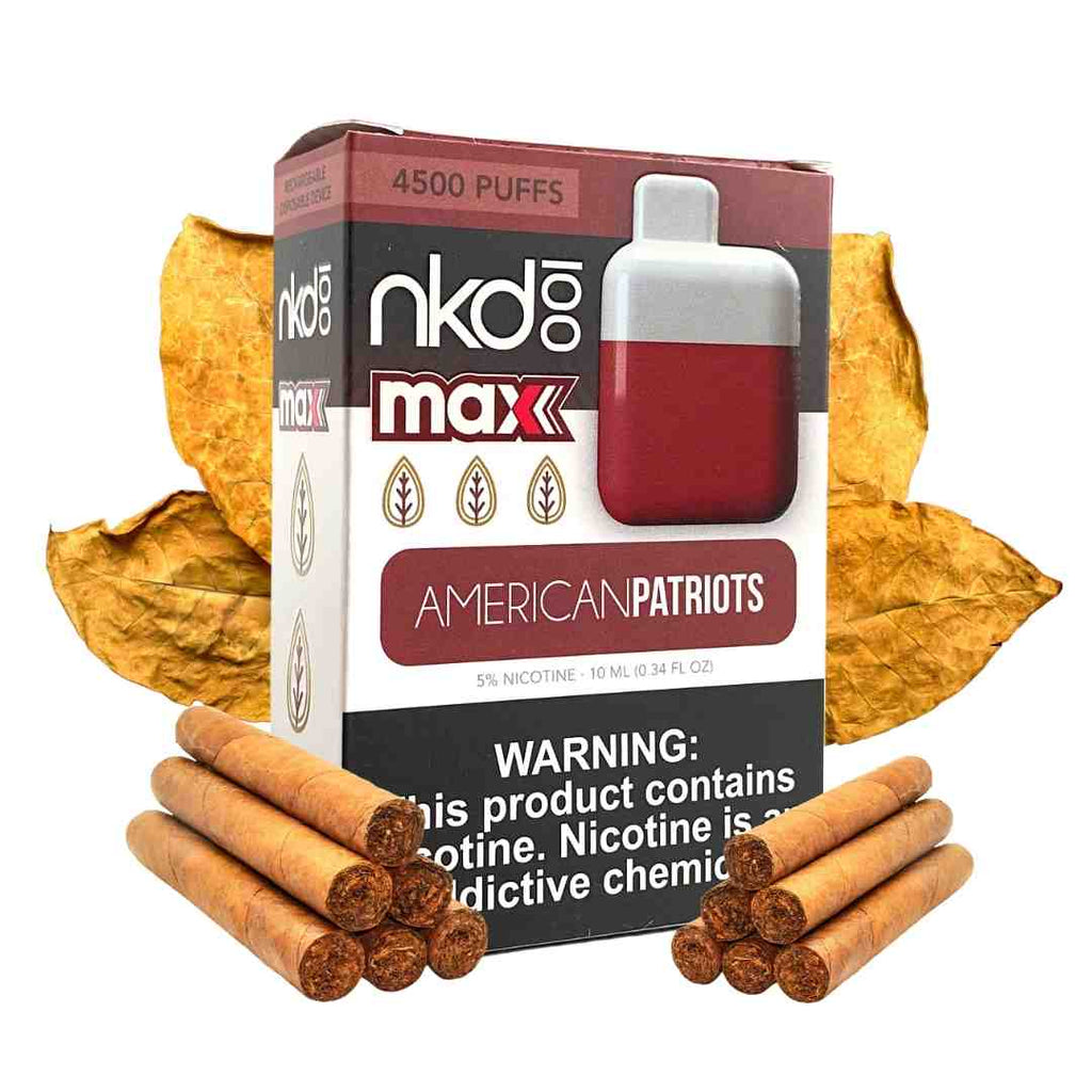 Naked Max 100 American patriots 5% Disposable 4500Puffs (No exchange No Return)