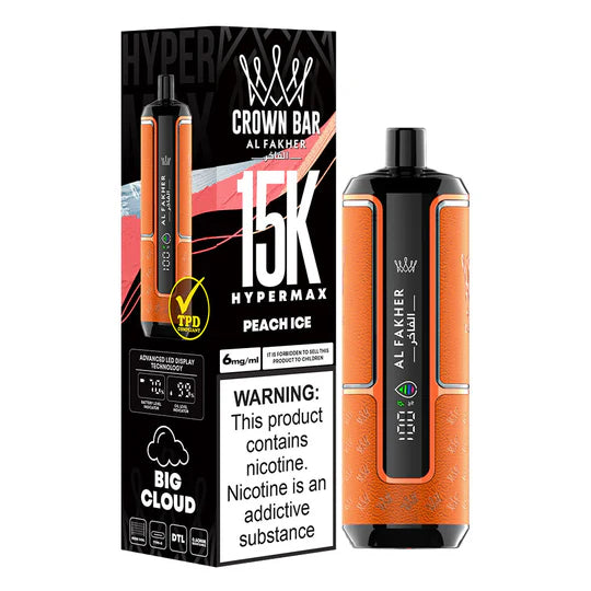 Al Fakher Crown Bar Peach Ice Disposable 15000 Puff 6mg