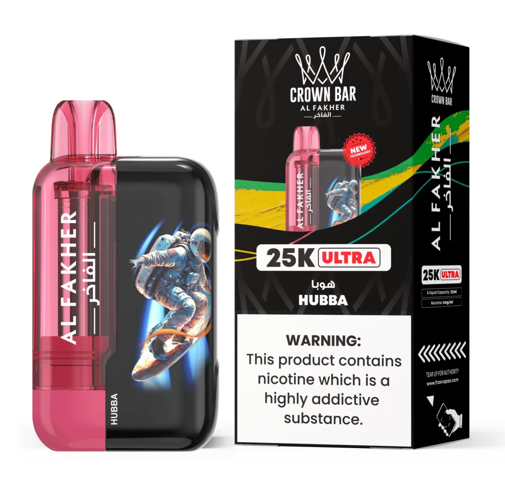 AL FAKHER CROWN BAR ULTRA 25K PUFFS DISPOSABLE 5% – HUBBA