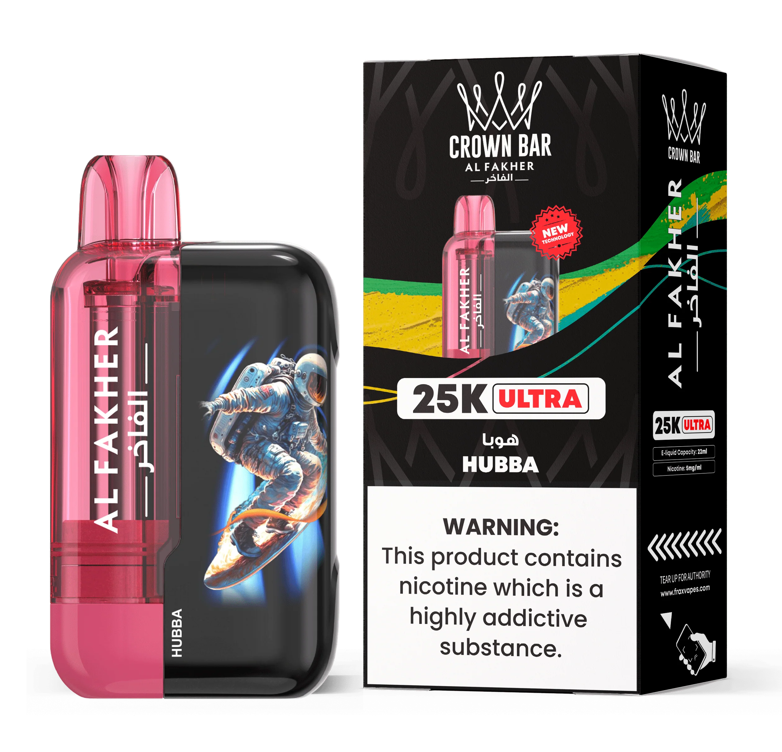 AL FAKHER CROWN BAR ULTRA 25K PUFFS DISPOSABLE 5% – HUBBA