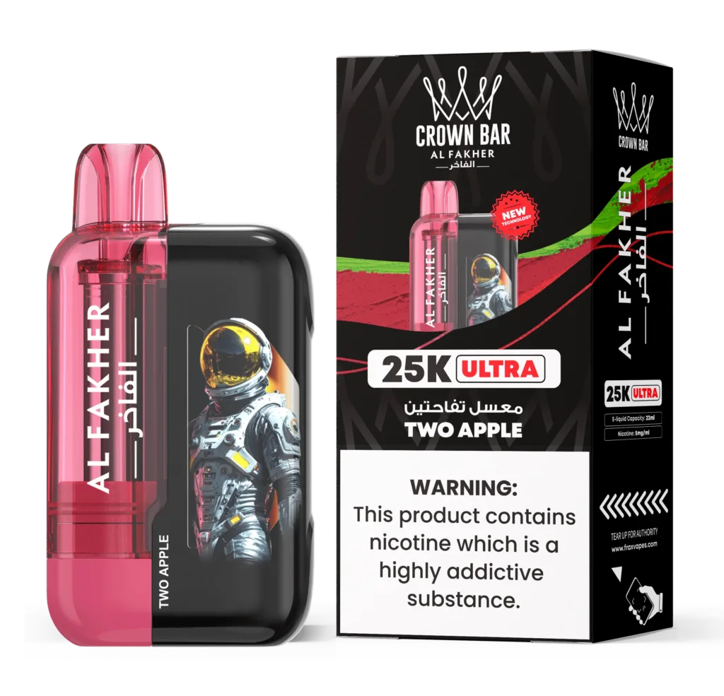 AL FAKHER CROWN BAR ULTRA 25K PUFFS DISPOSABLE 5% – TWO APPLE